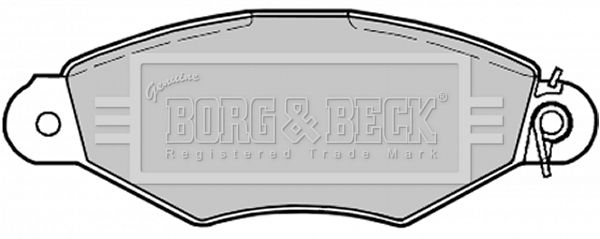 BORG & BECK Комплект тормозных колодок, дисковый тормоз BBP1622